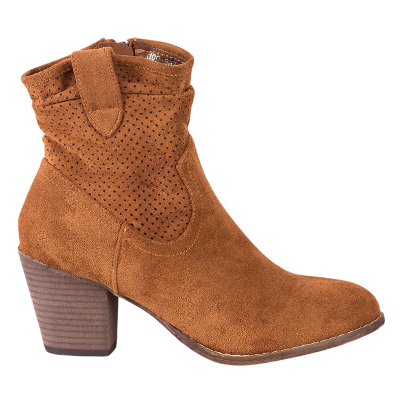 Bestelle Klasyczne Ażurowe Kowbojki brązowe