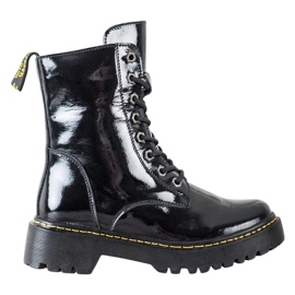 Skórzane Workery VINCEZA czarne