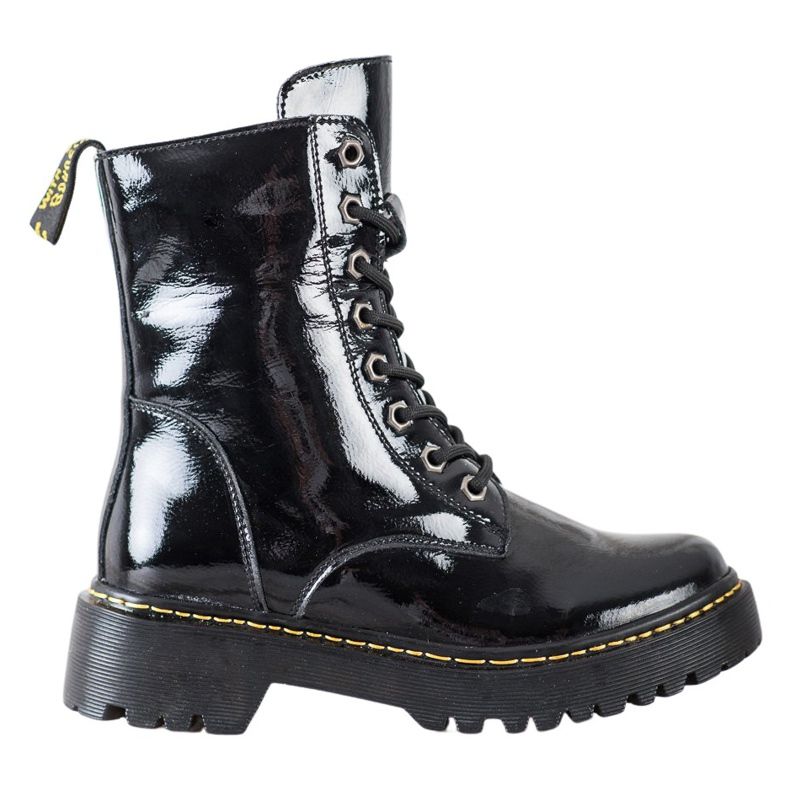 Skórzane Workery VINCEZA czarne