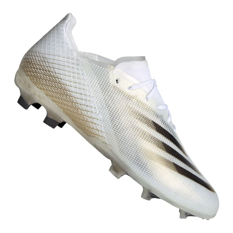 Buty piłkarskie adidas X Ghosted.1 Fg Jr EG8181 białe czarny, biały, złoty