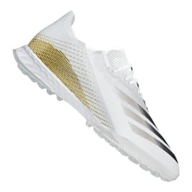 Buty piłkarskie adidas X Ghosted.1 Tf M EG8173 białe czarny, biały, złoty