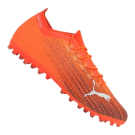 Buty piłkarskie Puma Ultra 1.1 Mg M 106078-01 wielokolorowe pomarańczowe
