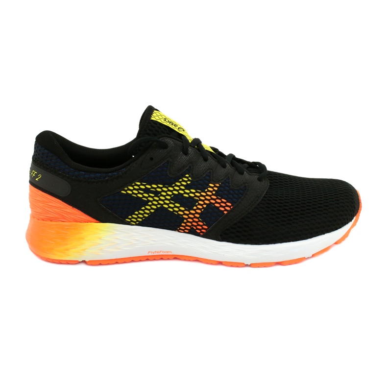 Buty biegowe Asics RoadHawk Ff 2 M 1011A136-005 czarne granatowe pomarańczowe żółte