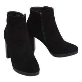 Botki na obcasie czarne BM-9091-1 Black