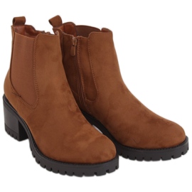 Sztyblety na obcasie camel 4935 Camel brązowe