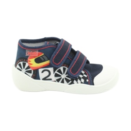 Befado pomarańczowe obuwie dziecięce 212P061 białe czerwone granatowe