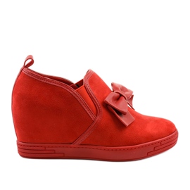 Czerwone sneakersy z kokardą Tifi