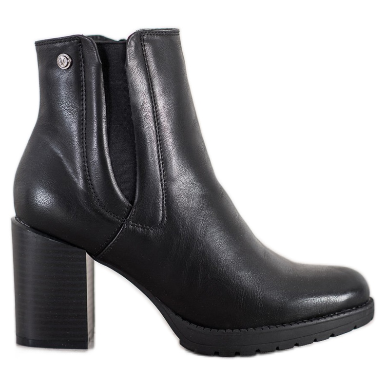 Weide Wygodne Botki Na Słupku czarne