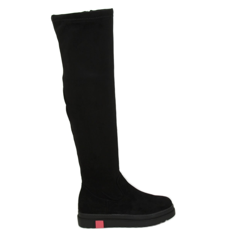 Muszkieterki gruba podeszwa czarne NS135P Black