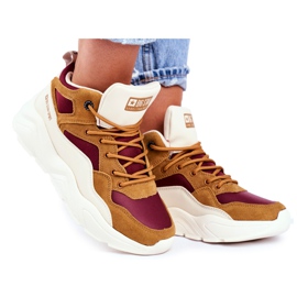 Damskie Sportowe Buty Big Star Beżowe GG274646 beżowy