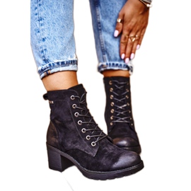 Vinceza Botki Damskie Na Słupku Ocieplane Czarne Vertigo