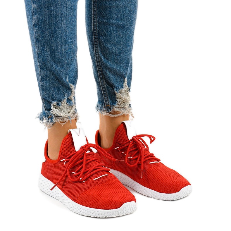 Czerwone obuwie sportowe F04-7