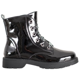 Lakierowane Workery VINCEZA czarne