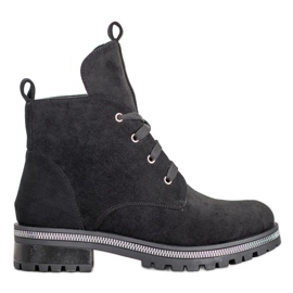 Seastar Zamszowe Traperki czarne