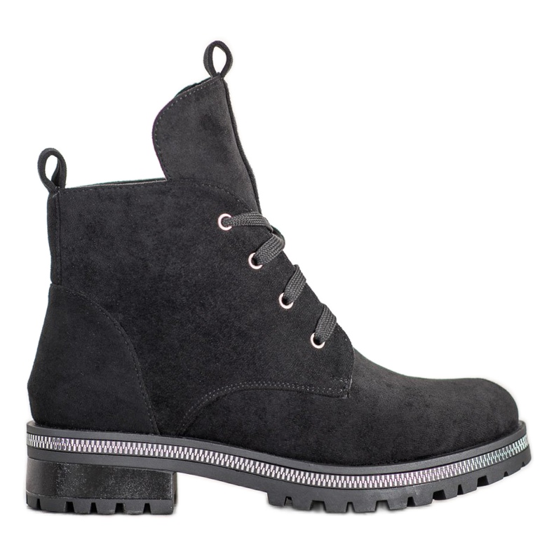 Seastar Zamszowe Traperki czarne