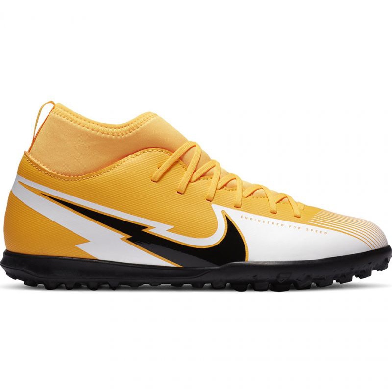 Buty piłkarskie Nike Mercurial Superfly 7 Club Tf Jr AT8156 801 żółty/biały żółcie