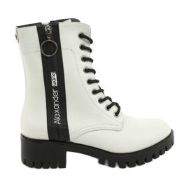 Workery timberki szare Daszyński MR1813-31 czarne