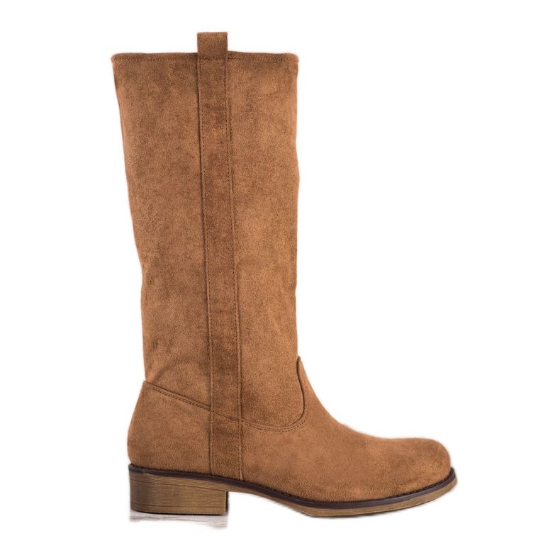 Seastar Wsuwane Zamszowe Kozaki brązowe