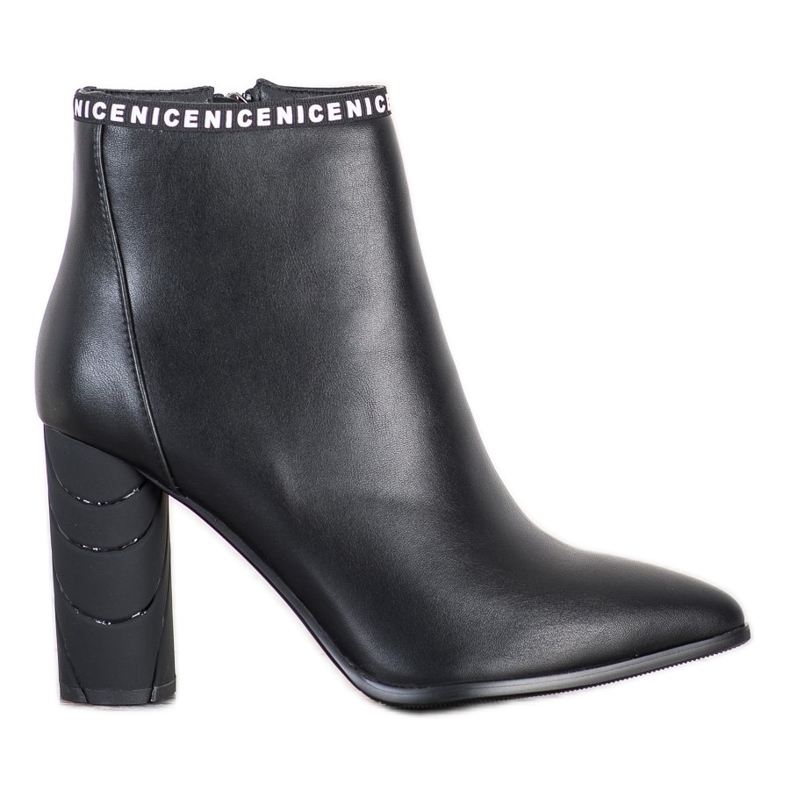 Filippo Botki Z Ozdobnym Obcasem czarne