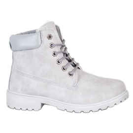 BOSHIMAO Szare Wiązane Traperki