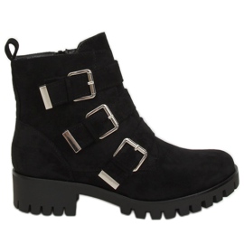 Botki na protektorze czarne XJ-08 Black