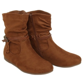 Botki damskie saszki camel DH28 Camel brązowe