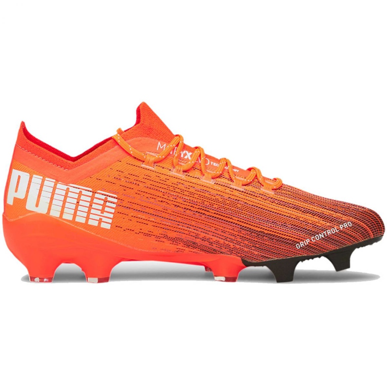 Buty piłkarskie Puma Ultra 1.1 Fg Ag M 106044 01 pomarańczowe wielokolorowe