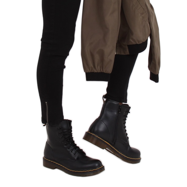 Botki sznurowane martensiaki czarne NC1019 Black