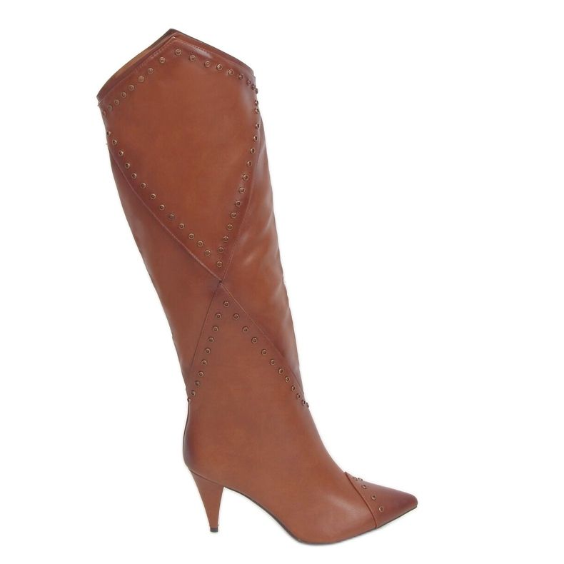 Kozaki na szpilce camel RB76P Camel brązowe