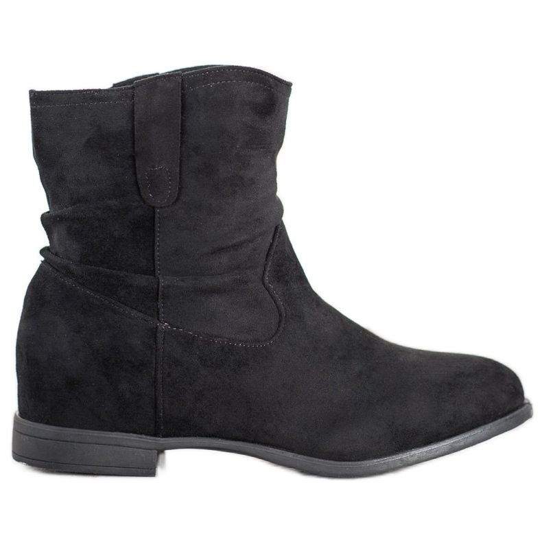 Kylie Wsuwane Botki Z Koturną czarne