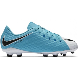 Buty piłkarskie Nike Hypervenom Phelon Iii Fg Jr 852595 104 wielokolorowe niebieskie