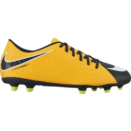 Buty piłkarskie Nike Hypervenom Phade Iii Fg Jr 852580 801 wielokolorowe żółte