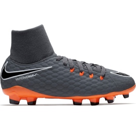 Buty piłkarskie Nike Hypervenom Phantom 3 Academy Df Fg Jr AH7287 081 wielokolorowe szare