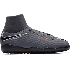 Buty piłkarskie Nike Hypervenom Phantom X 3 Academy Df Tf Jr AH7293 081 wielokolorowe szare