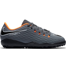 Buty piłkarskie Nike Hypervenom Phantom X 3 Academy Tf Jr AH7294 081 szare szare