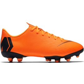 Buty piłkarskie Nike Mercurial Vapor 12 Academy Mg Jr AH7347 810 pomarańczowe