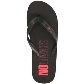 Klapki męskie 4F czerwone H4L18 KLM001 czarne