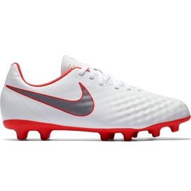 Buty piłkarskie Nike Magista Obra 2 Club Fg Jr AH7314 107 białe białe