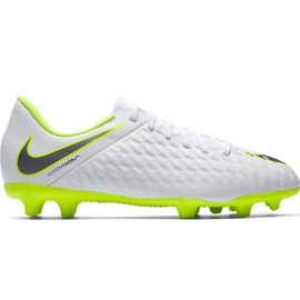 Buty piłkarskie Nike Hypervenom 3 Club Fg Jr AJ4146 107 białe białe