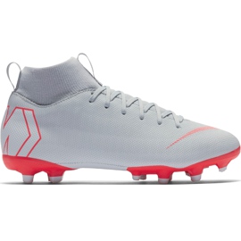 Buty piłkarskie Nike Mercurial Superfly 6 Academy Mg Jr AH7337 060 szare srebrny