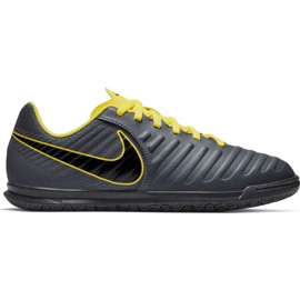 Buty piłkarskie Nike Tiempo Legend 7 Club Ic Jr AH7260 070 czarne szare