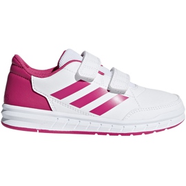 Buty dla dzieci adidas AltaSport Cf K biało różowe D96828 białe