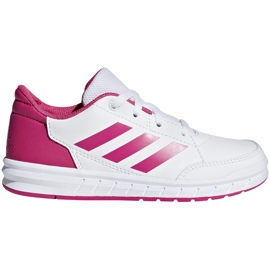 Buty dla dzieci adidas AltaSport K biało różowe D96870 białe