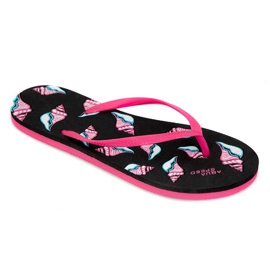 Klapki Aqua-Speed Napoli brązowo różowe 07