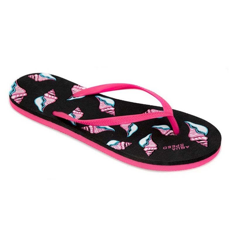 Klapki Aqua-Speed Napoli brązowo różowe 07