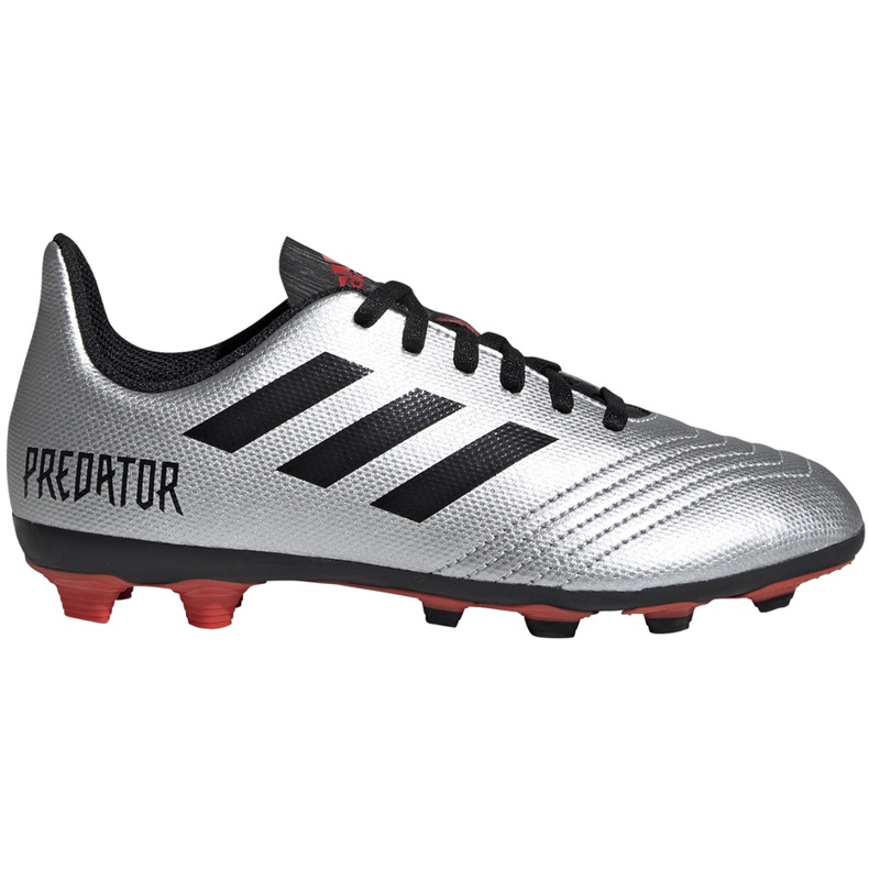 Buty piłkarskie adidas Predator 19.4 FxG Jr srebrne G25822 wielokolorowe srebrny