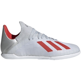Buty piłkarskie adidas X 19.3 In Jr srebrne F35355 wielokolorowe szare