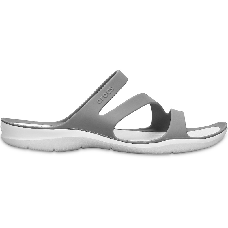 Crocs klapki damskie Swiftwater Sandal W szaro-białe 203998 06X szare