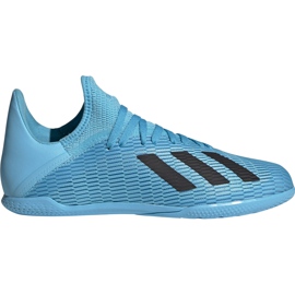 Buty piłkarskie adidas X 19.3 In Junior niebieskie F35354
