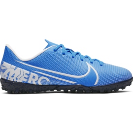 Buty piłkarskie Nike Mercurial Vapor 13 Academy Tf Junior AT8145 414 niebieskie niebieskie